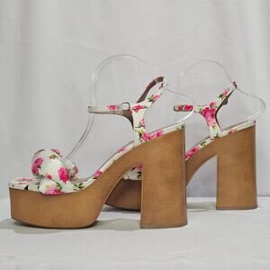 BETSEY JOHNSON  Women's Mandee Platform Sandals  Size 11 White Multi NWT